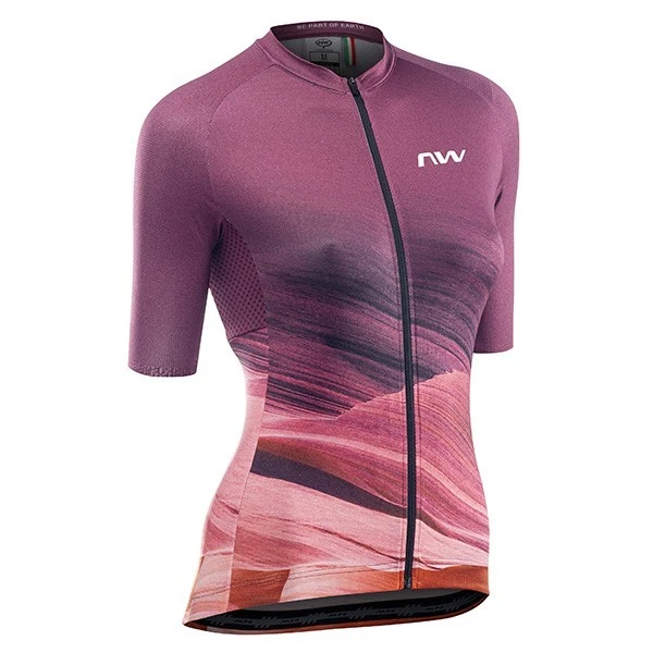 Northwave EARTH DONNA MAGLIA MANICHE CORTE - Purple 3 Northwave EARTH DONNA MAGLIA MANICHE CORTE - Purple